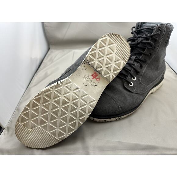 TEVA Men’s Modern Gray Canvas and Leather Lace Up Zip Boots 1010245 Size 8.5 main image 4